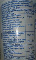 Dessert lactés aux fruits stérilisé UHT - Mangue - Tableau nutritionnel - fr