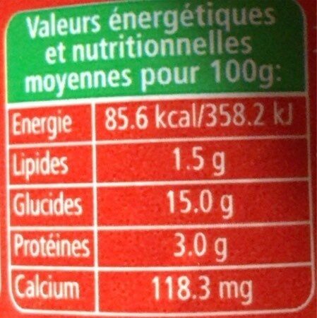 Yoaourt parfumé à la fraise - Informations nutritionnelles - fr